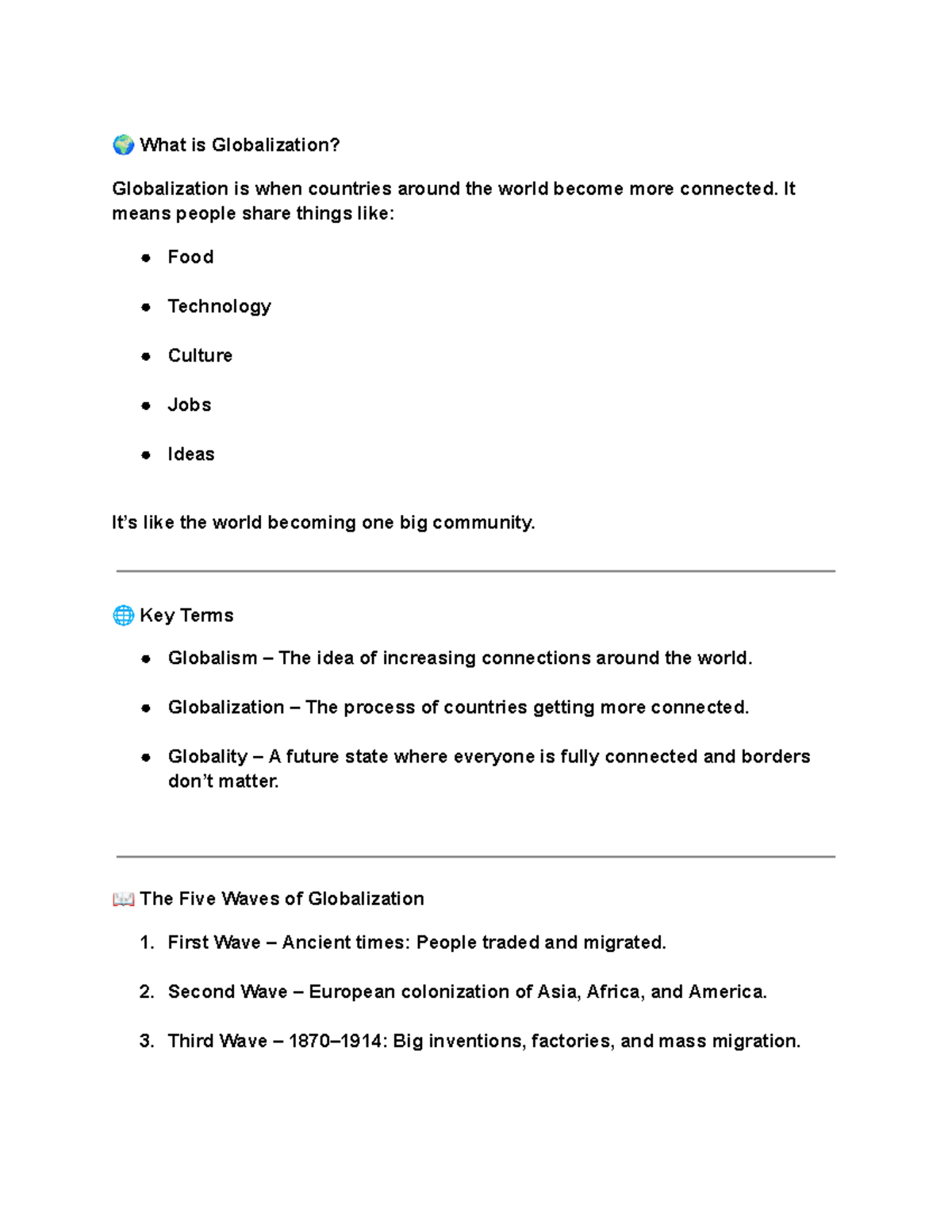 GE4 Prelim: Understanding Globalization and Its Key Concepts - Studocu