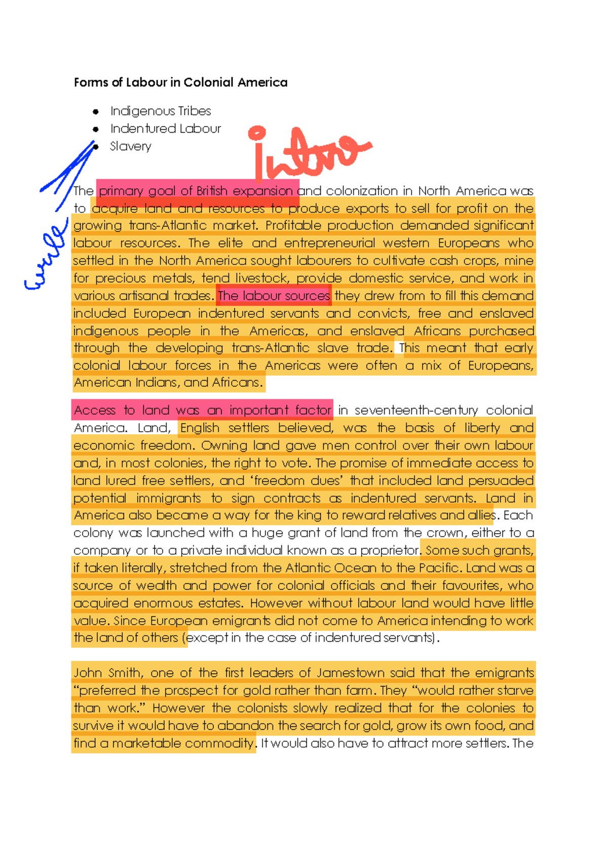 Forms of Labour in Colonial America: Indigenous Tribes, Indentured ...