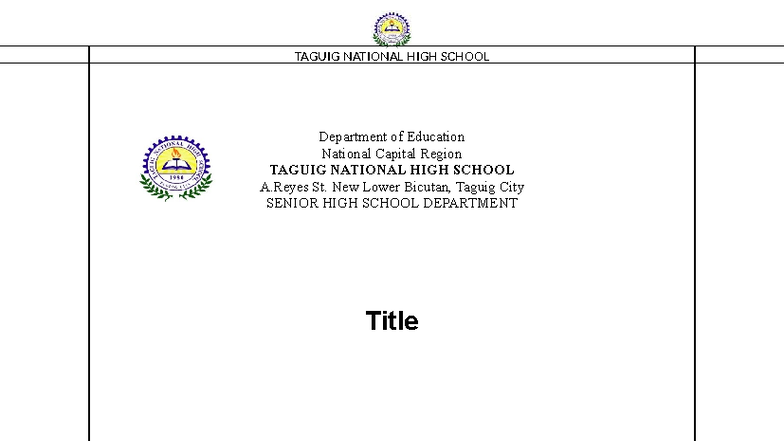 PR2-PETA2-Format - the thing is - Practical research 1 - TAGUIG ...