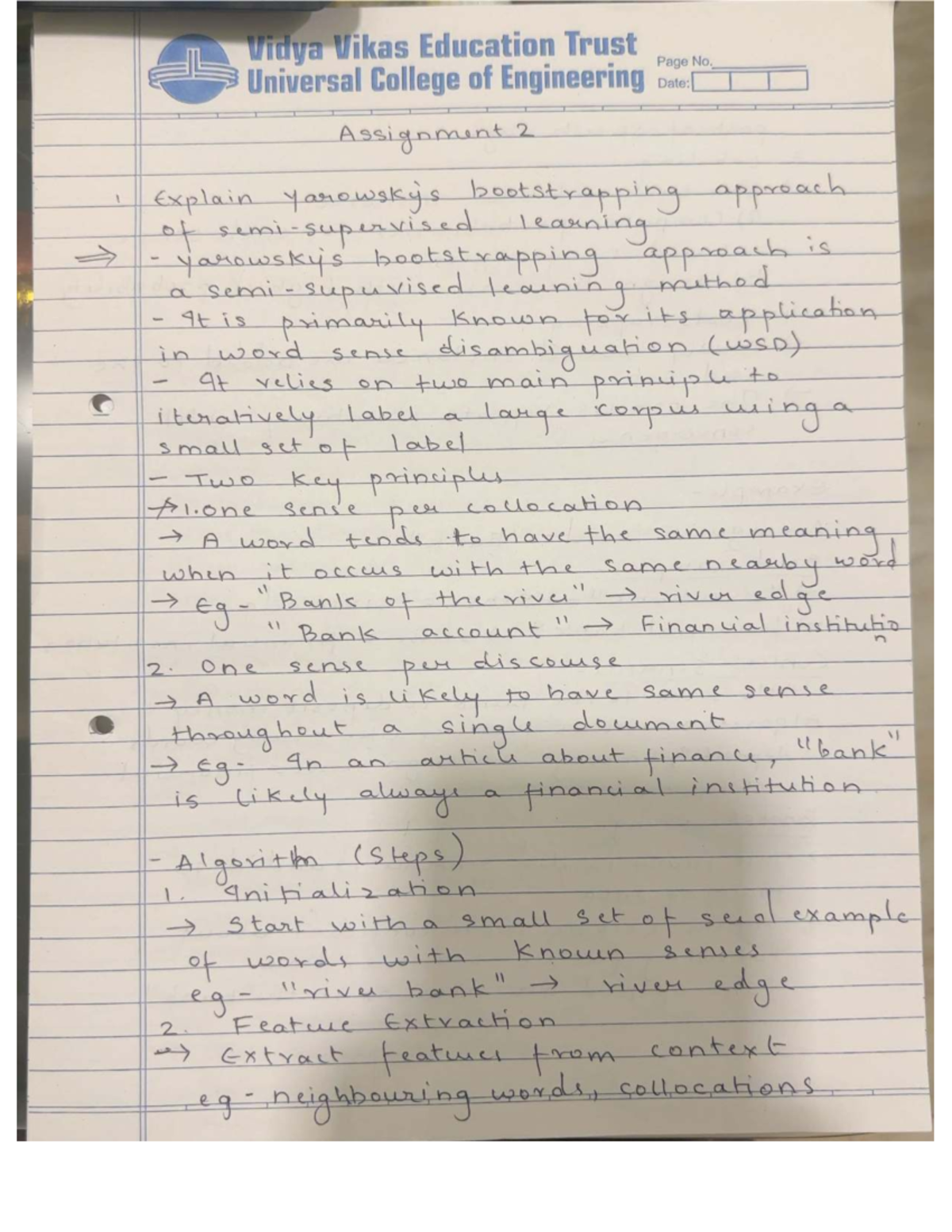 NLP Assignment 2: Yarowsky's Bootstrapping & Hyperlex Approaches - Studocu