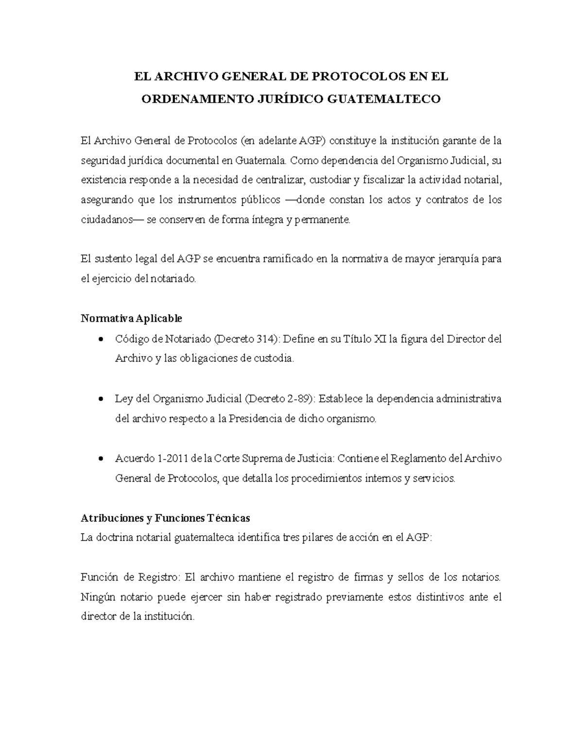 AGP: Funciones y Normativa del Archivo General de Protocolos en ...