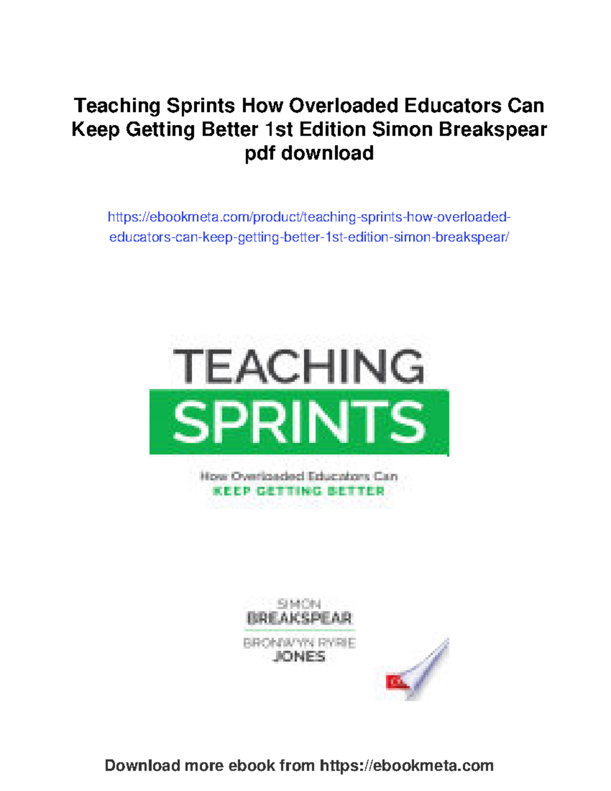 Teaching Sprints: How Overloaded Educators Can Keep Improving - Studocu