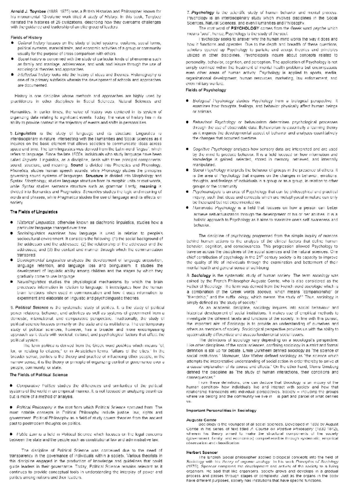DISS Lesson 2 Q1 - Comprehensive Study Notes - Studocu