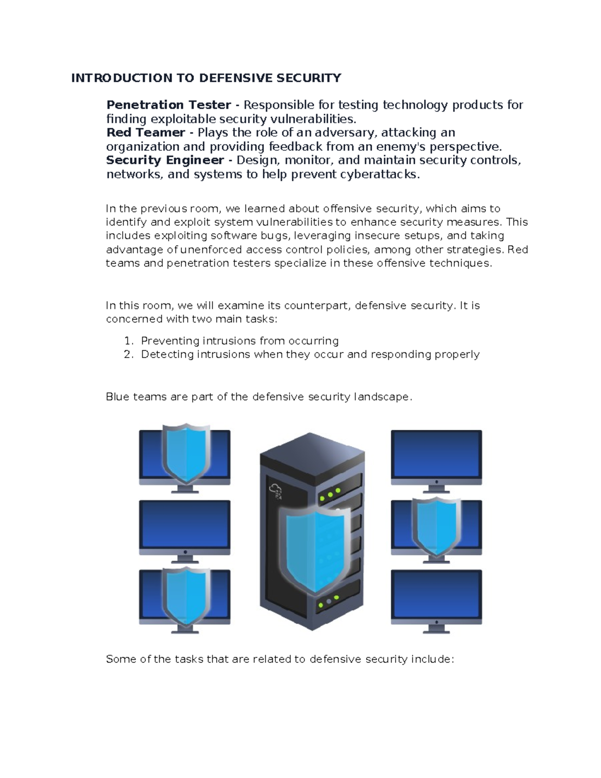 Cybercrime NOTE1 - INTRODUCTION TO DEFENSIVE SECURITY Penetration ...