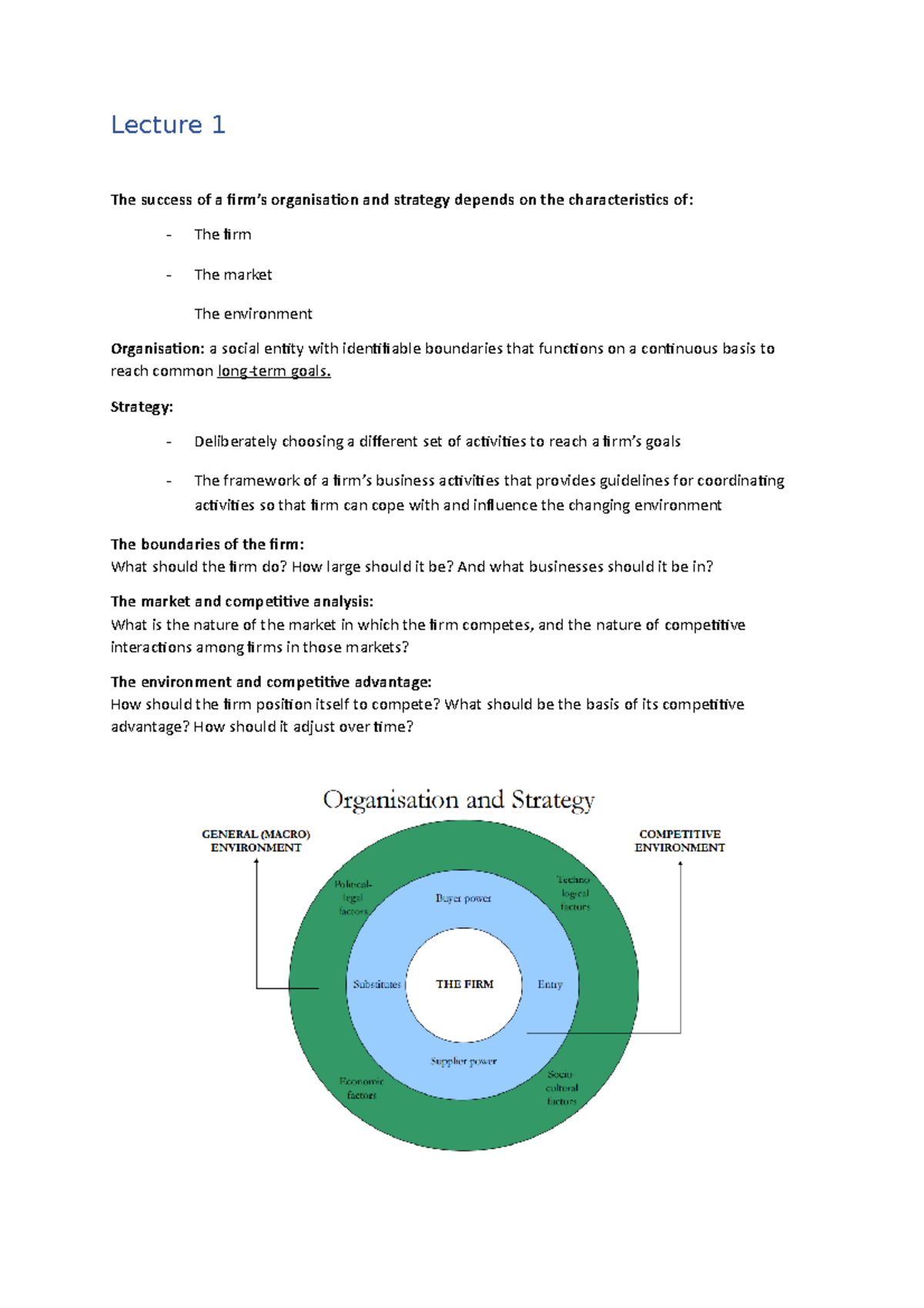 Organisation & Strategy: Insights from Lectures on Firm Boundaries ...