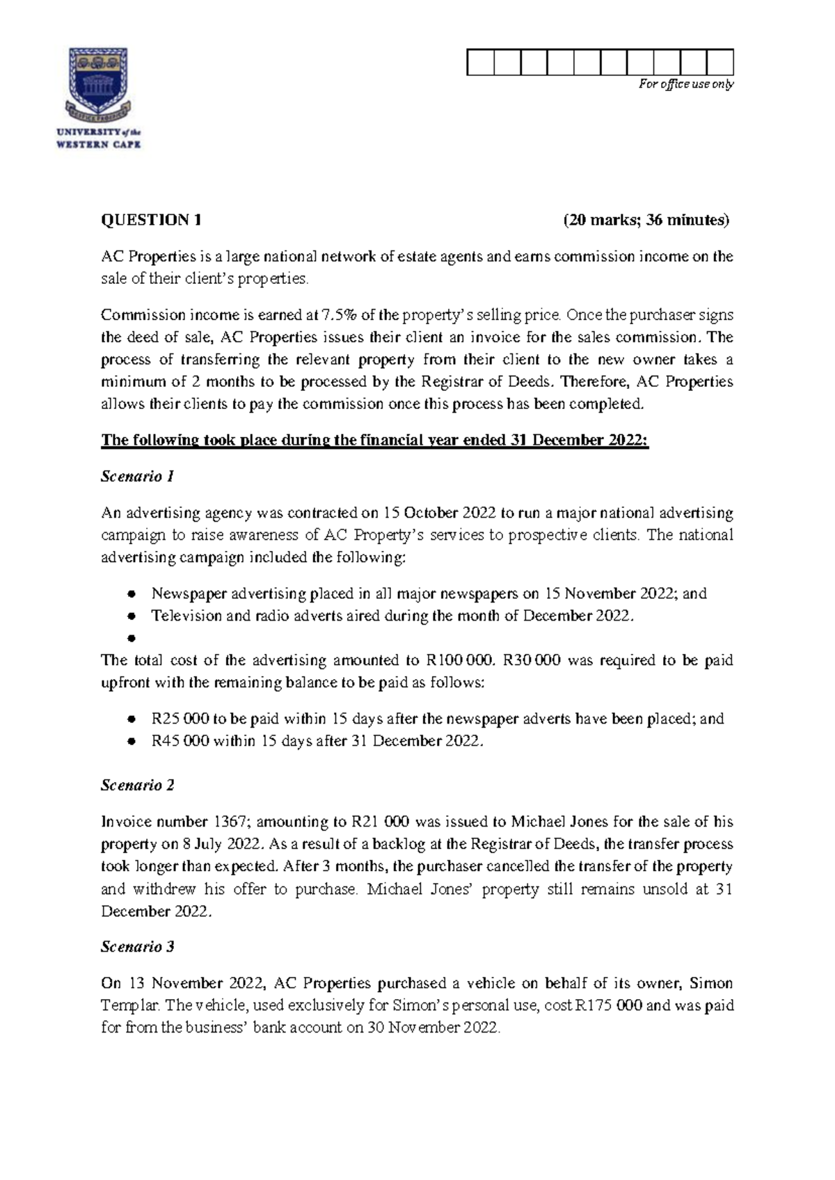 Lecture Example Week 2: Conceptual Framework & Memo Analysis (AC Prop ...