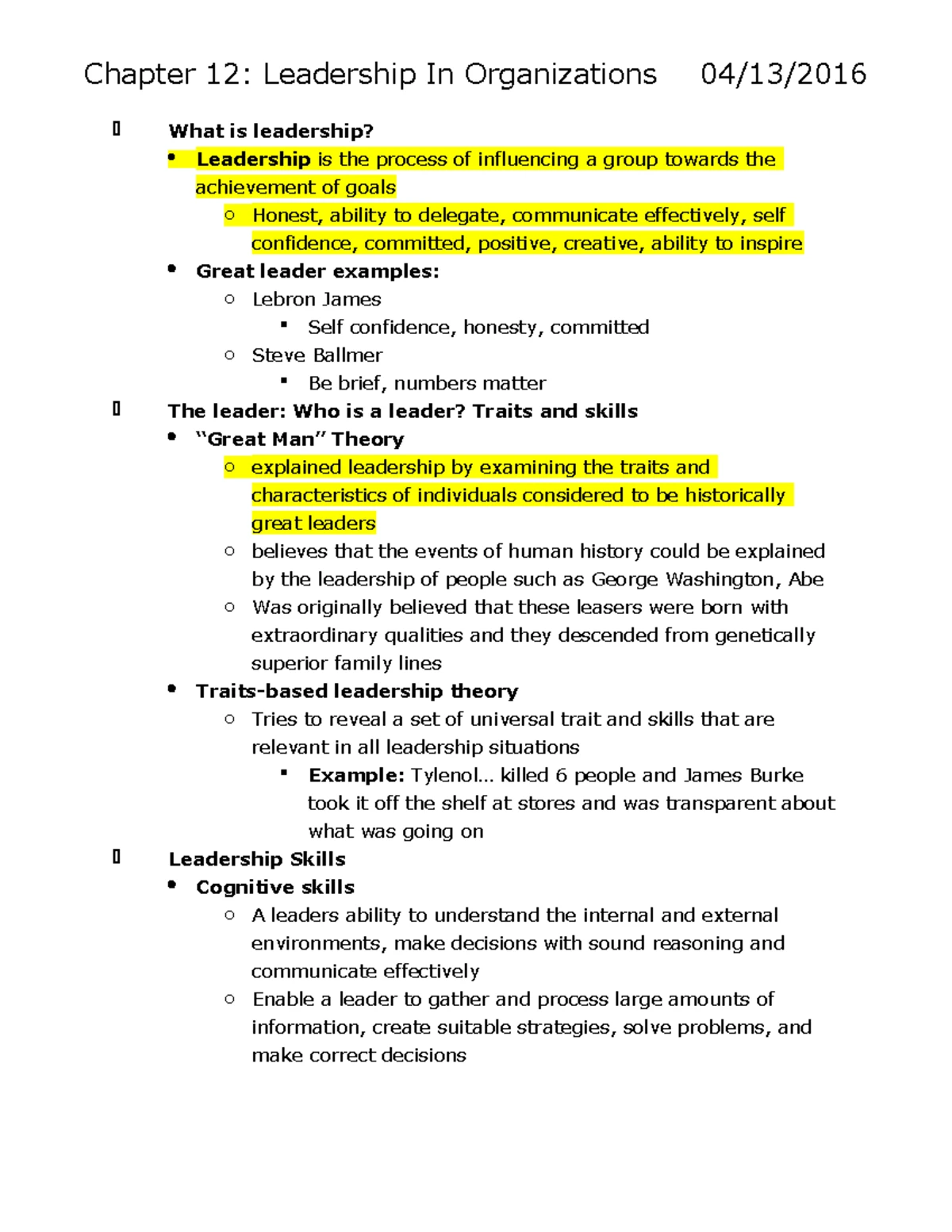 Managerial Roles & Responsibilities Overview (MGMT 101 Lecture Notes ...