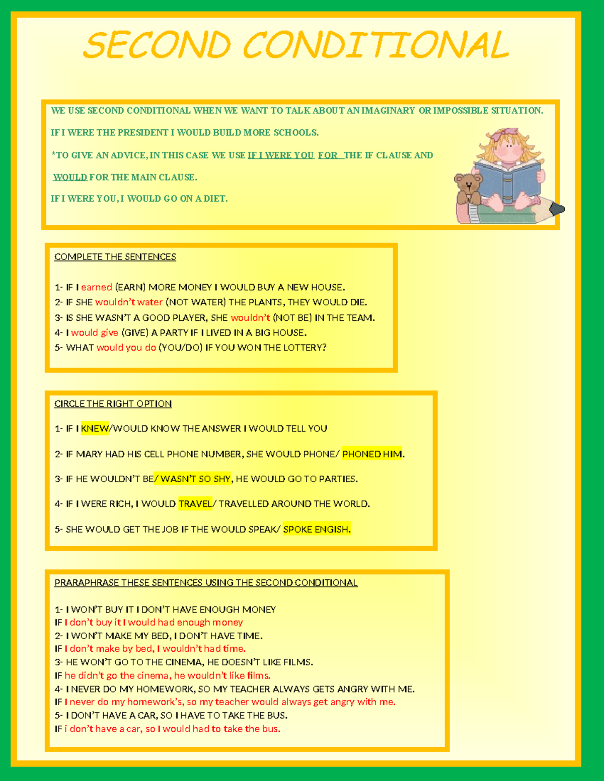 Copia de entregable 26 - nghhng - SECOND CONDITIONAL WE USE SECOND ...