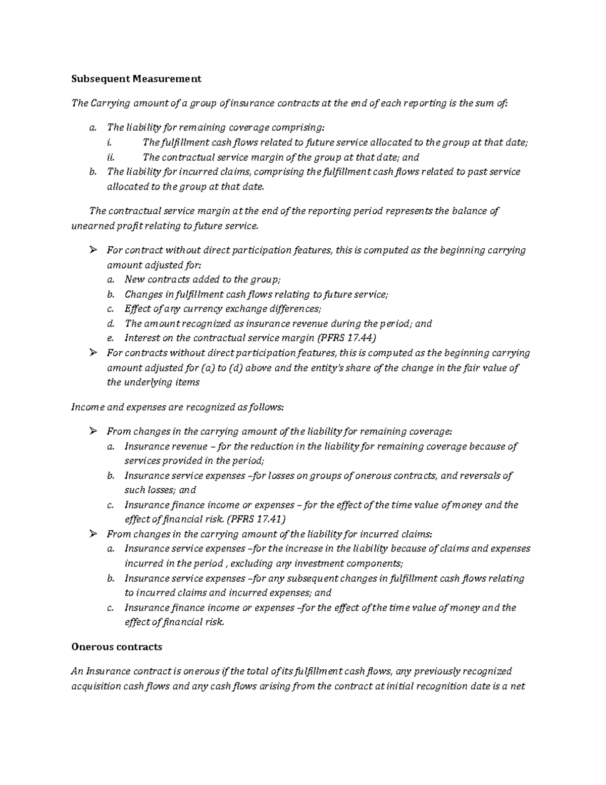 Subsequent Measurement 551 - 554 - Subsequent Measurement The Carrying ...