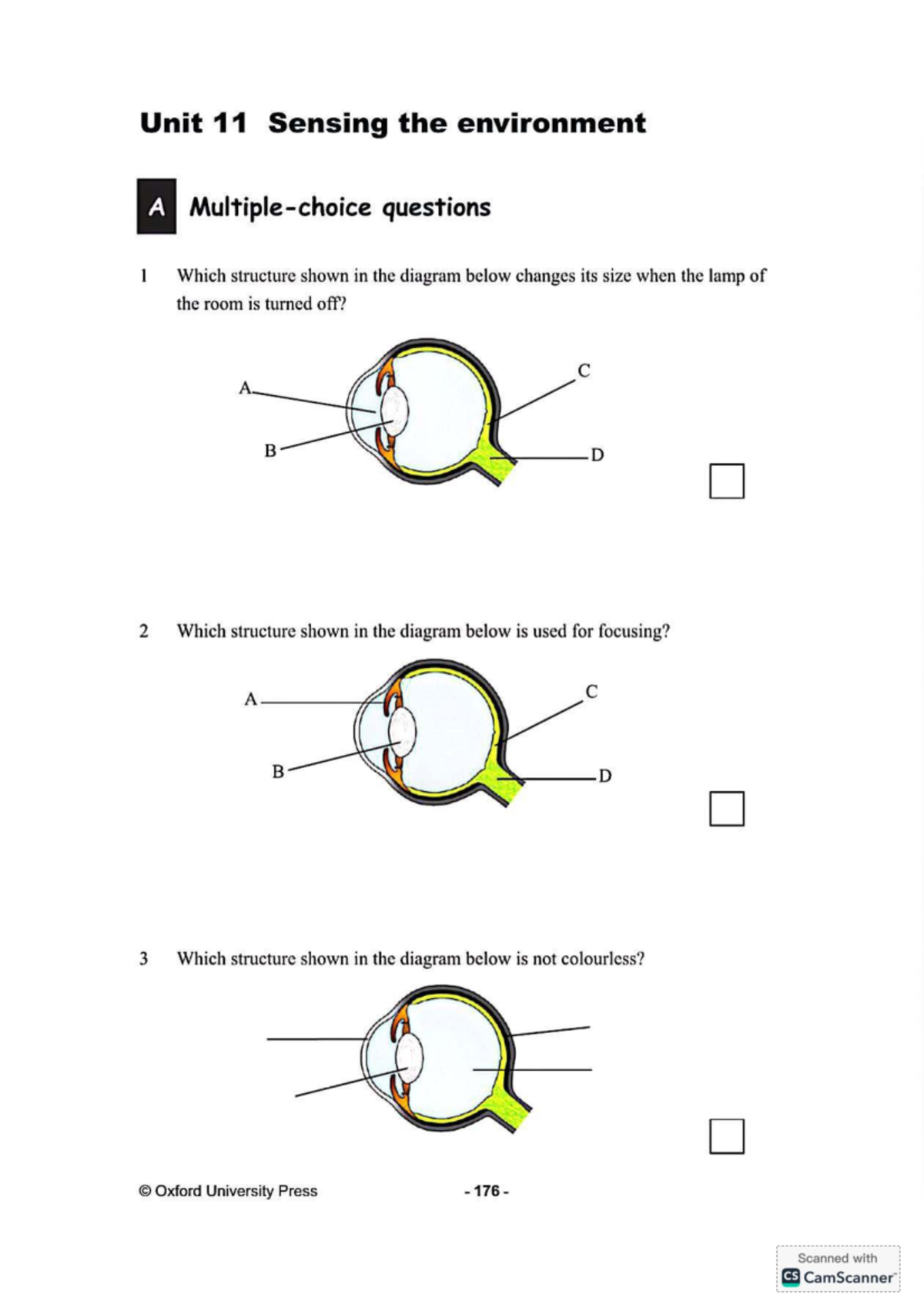 Unit 11: Sensing the Environment - Supplementary Exercises and ...