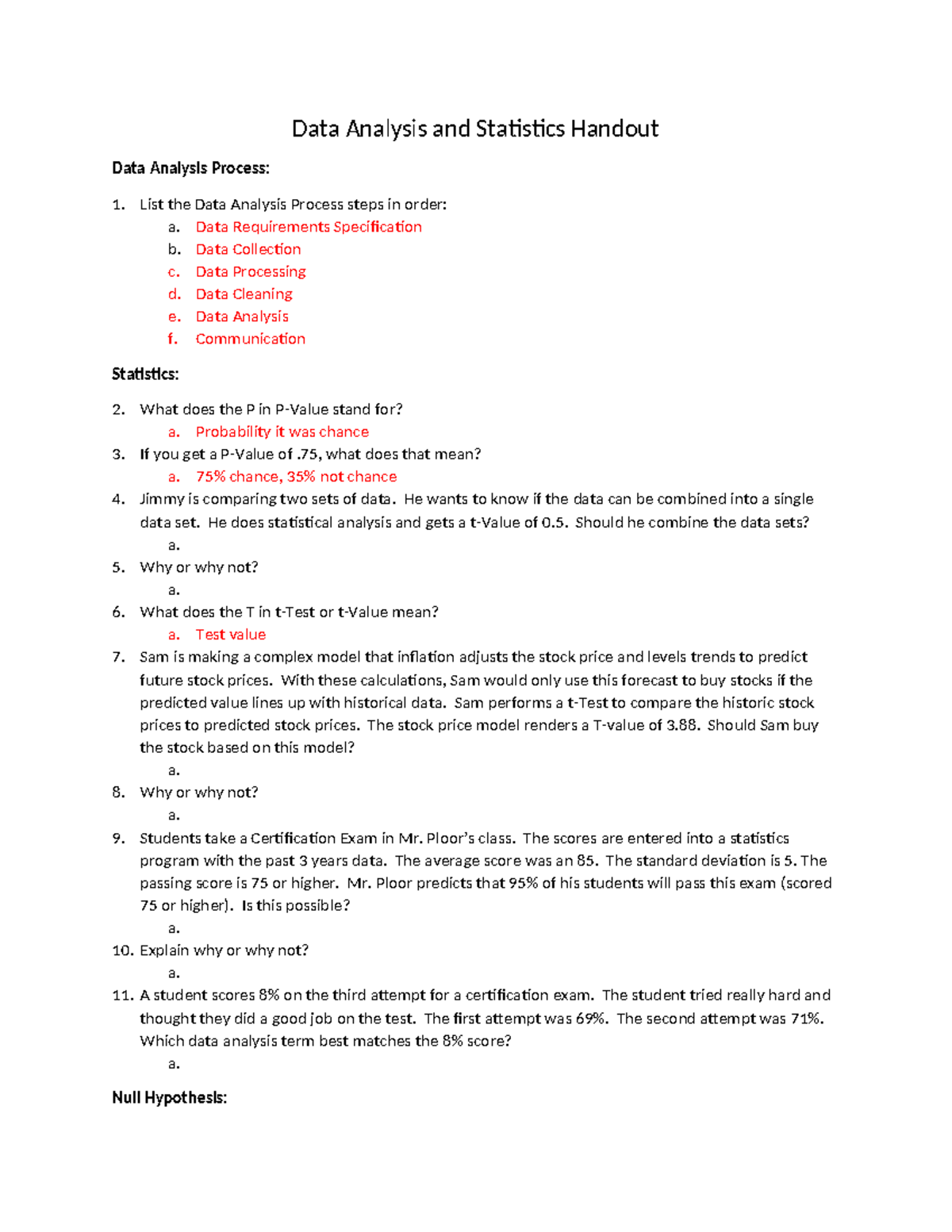 Data Analysis and Statistics Notes (Course Code: DAST 101) - Studocu