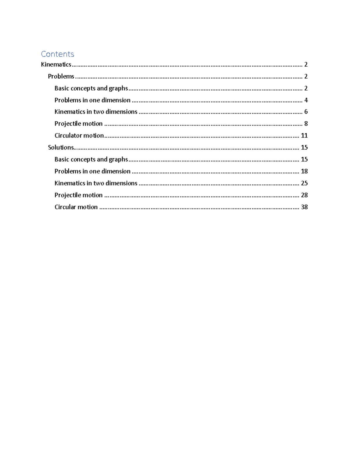 Kinematics Study Guide: Concepts, Problems & Solutions - Studocu
