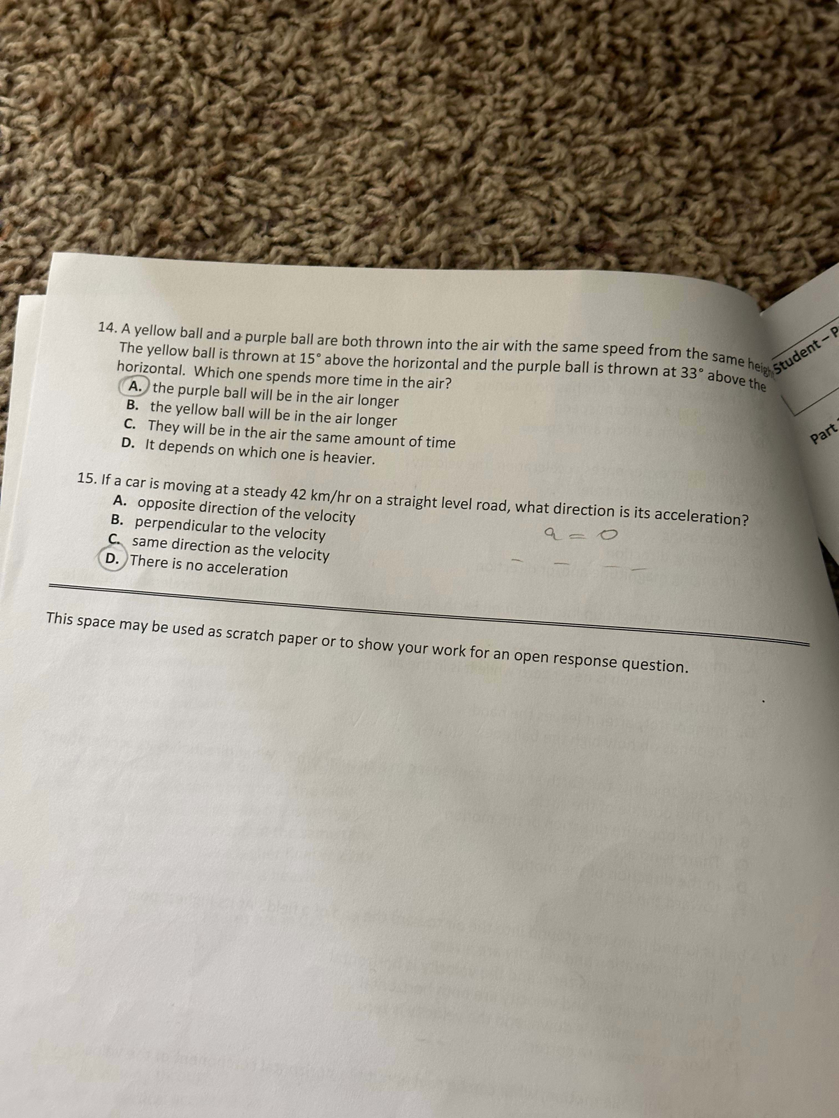 College Physics 1 Exam 1 - Questions by Miss Tacy - Studocu