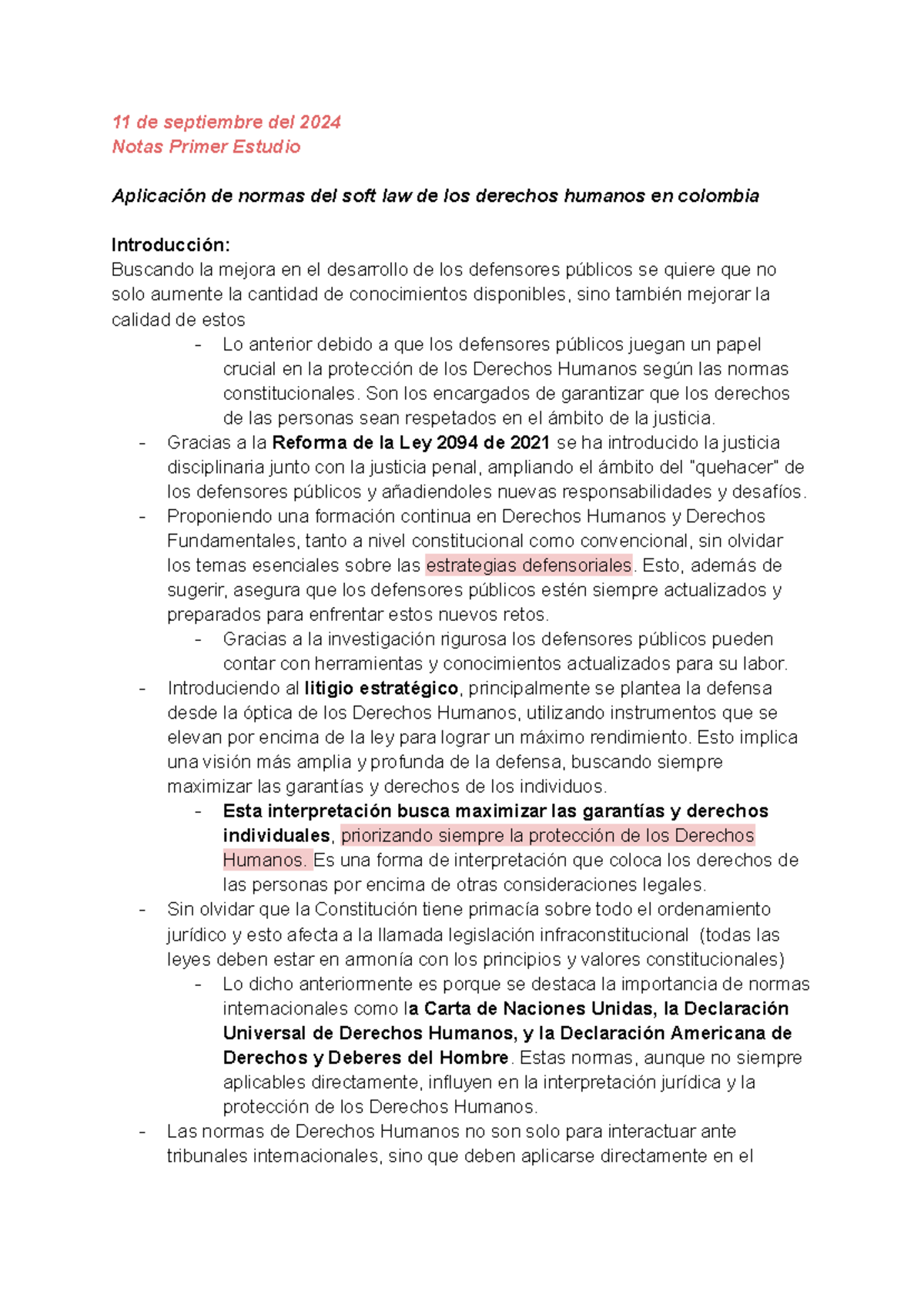Estudio 1: Aplicación de Normas de Soft Law en Derechos Humanos en ...
