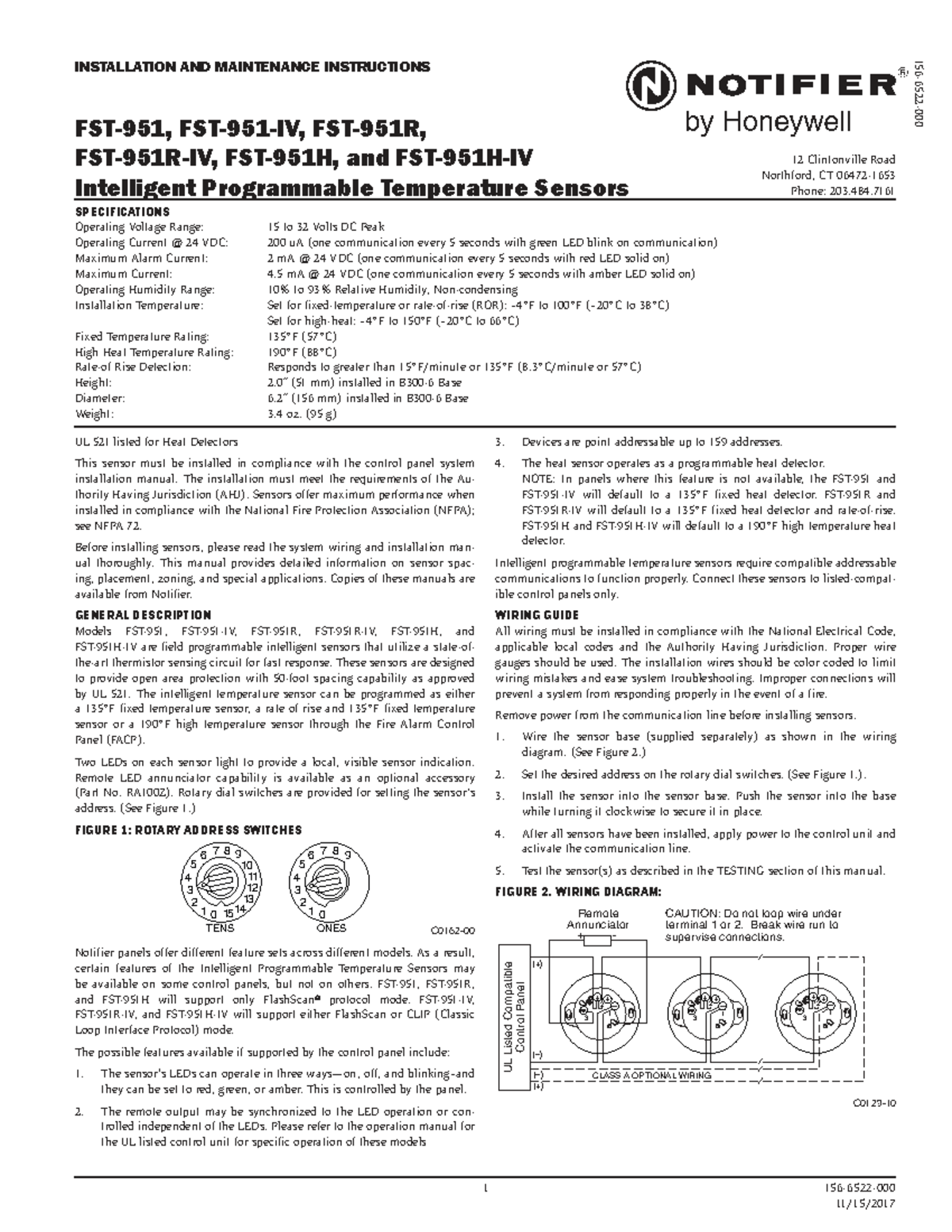 FST-951 Series: Installation & Maintenance of Intelligent Temp Sensors ...