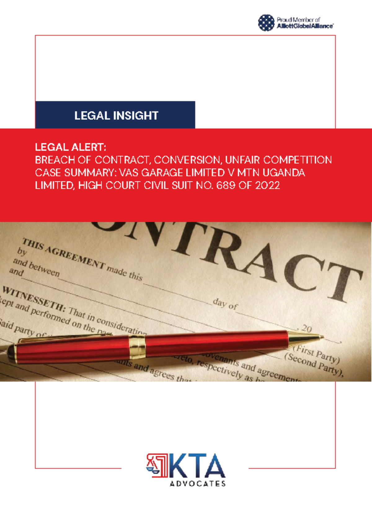 LEGAL ALERT: BREACH OF CONTRACT & UNFAIR COMPETITION CASE SUMMARY - Studocu
