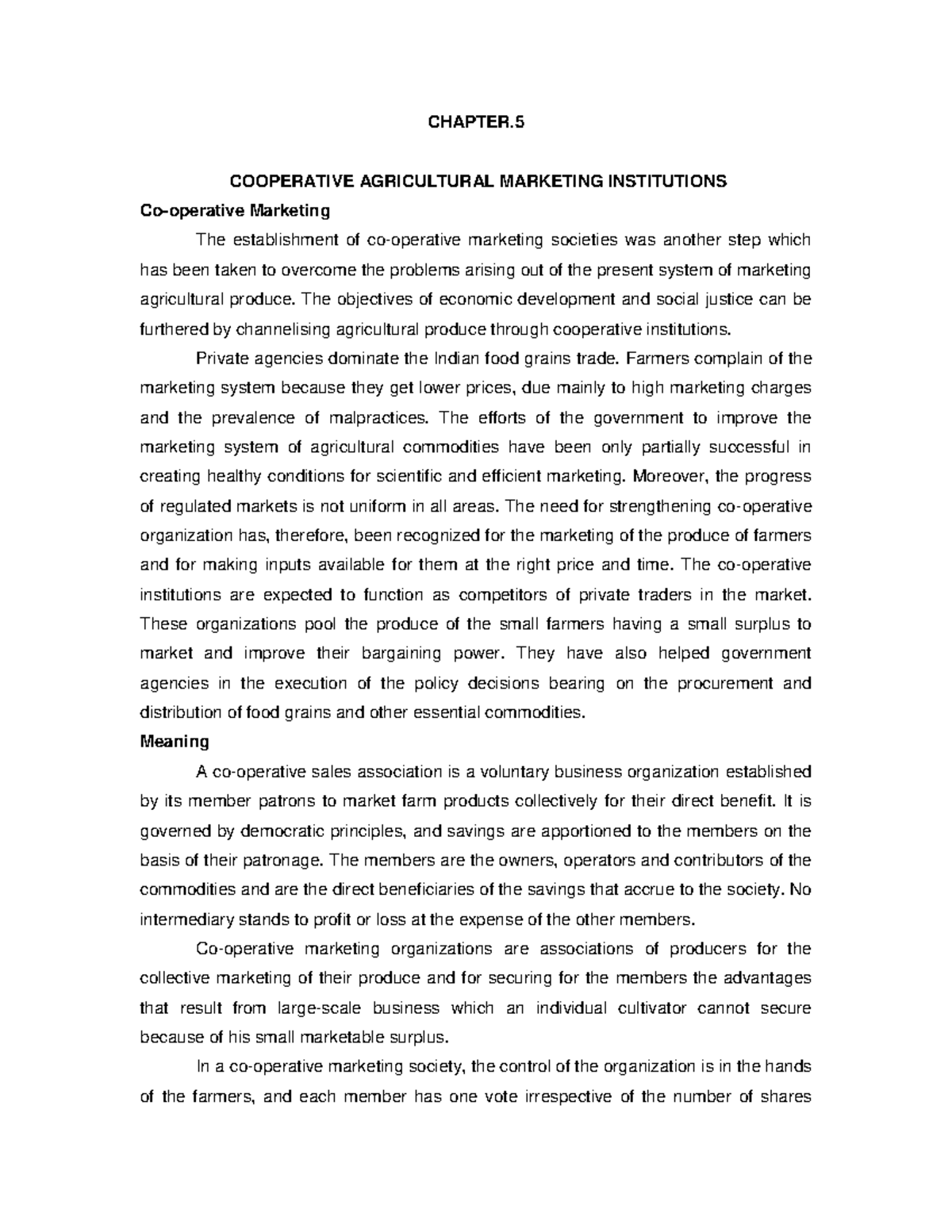 Cooperative Marketing and NAFED: Strategies and Challenges in Agri ...