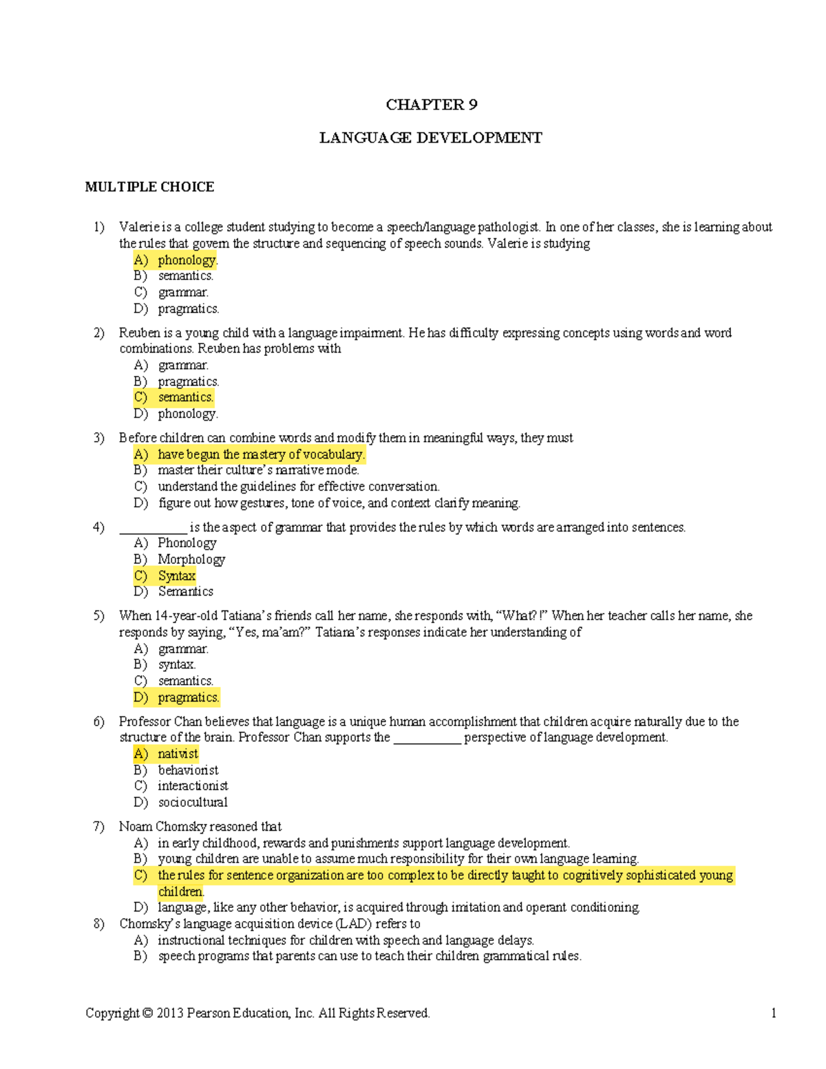 CHAPTER 9 STUDY GUIDE: LANGUAGE DEVELOPMENT OVERVIEW - Studocu