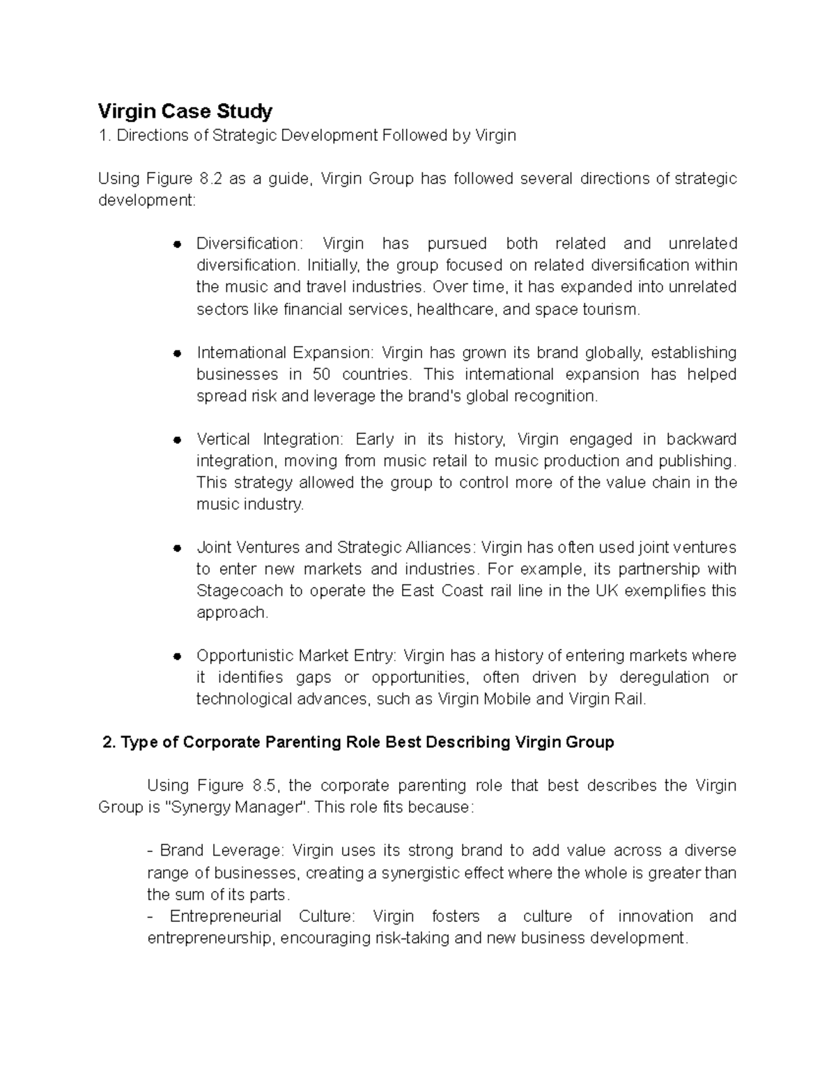 702056 72100471 Virgin S22324 - Virgin Case Study Directions of ...