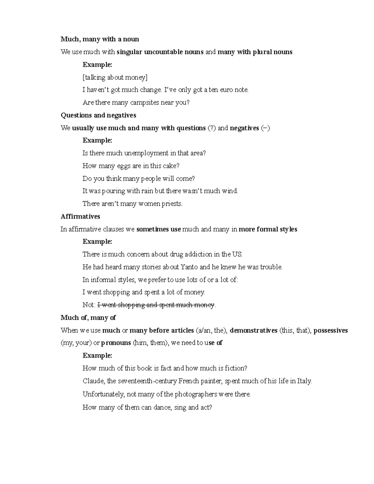 Grammar Notes on 