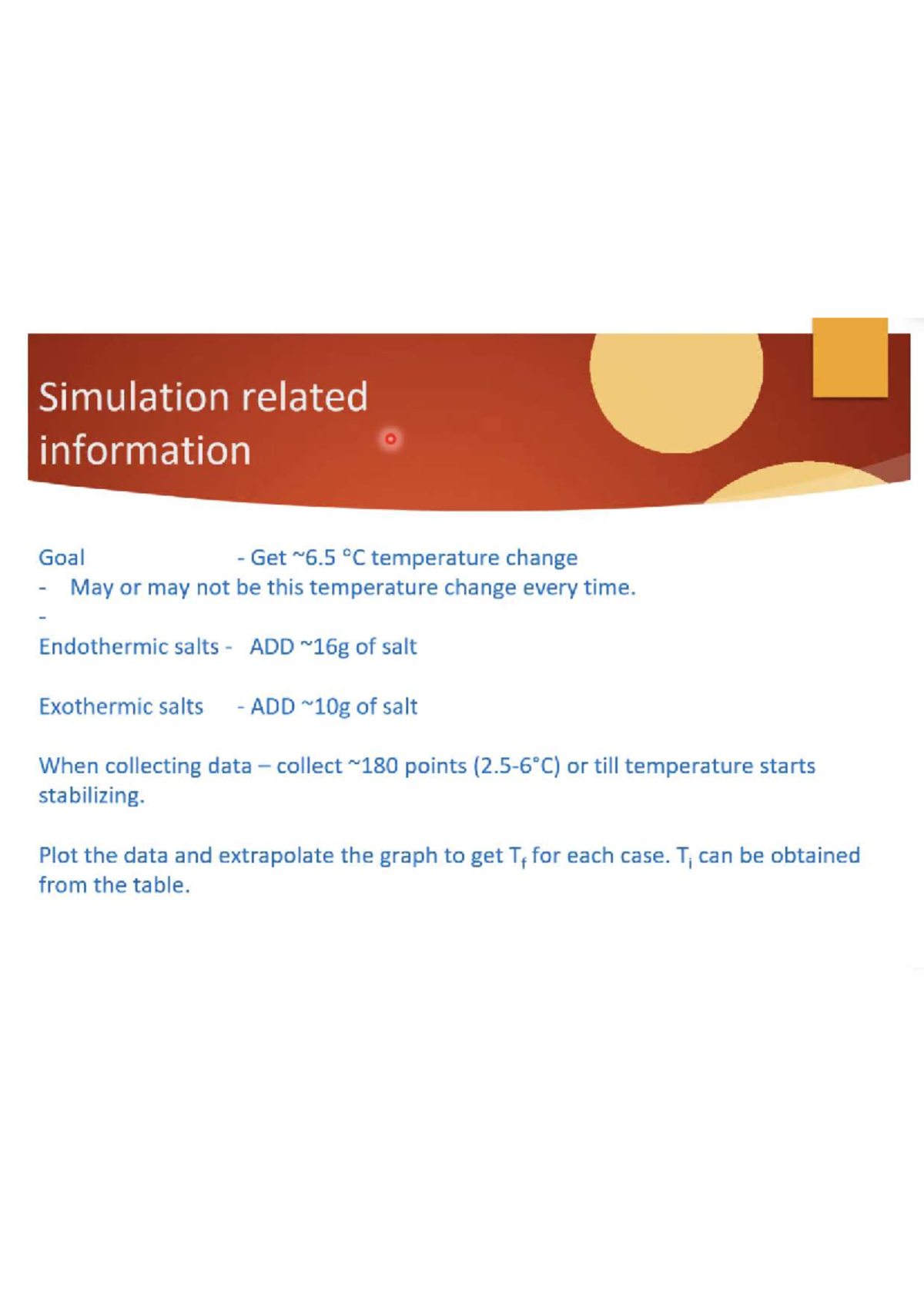 CHEM - Lab Instructions for Temperature Change Simulation - Studocu