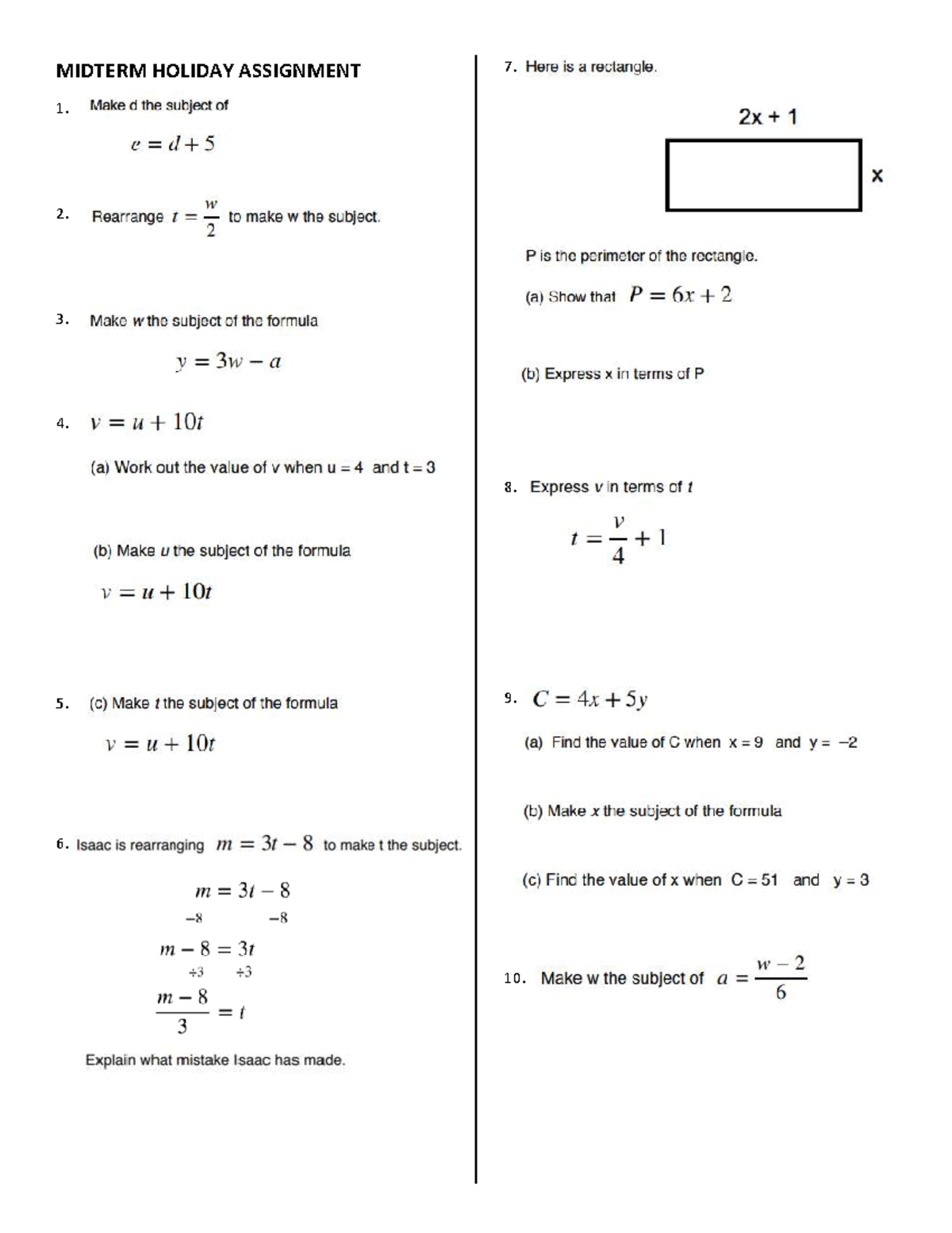MIDTERM ASSIGNMENT: HOLIDAY PROJECT DETAILS - Studocu