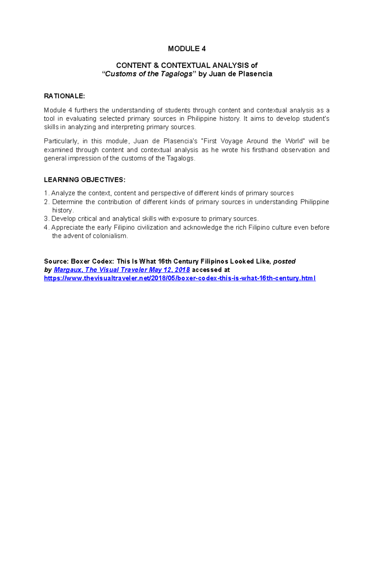 Content and Contextual Analysis of 