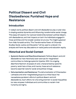 Political Dissent and Civil Disobedience: A Study on Social Justice ...