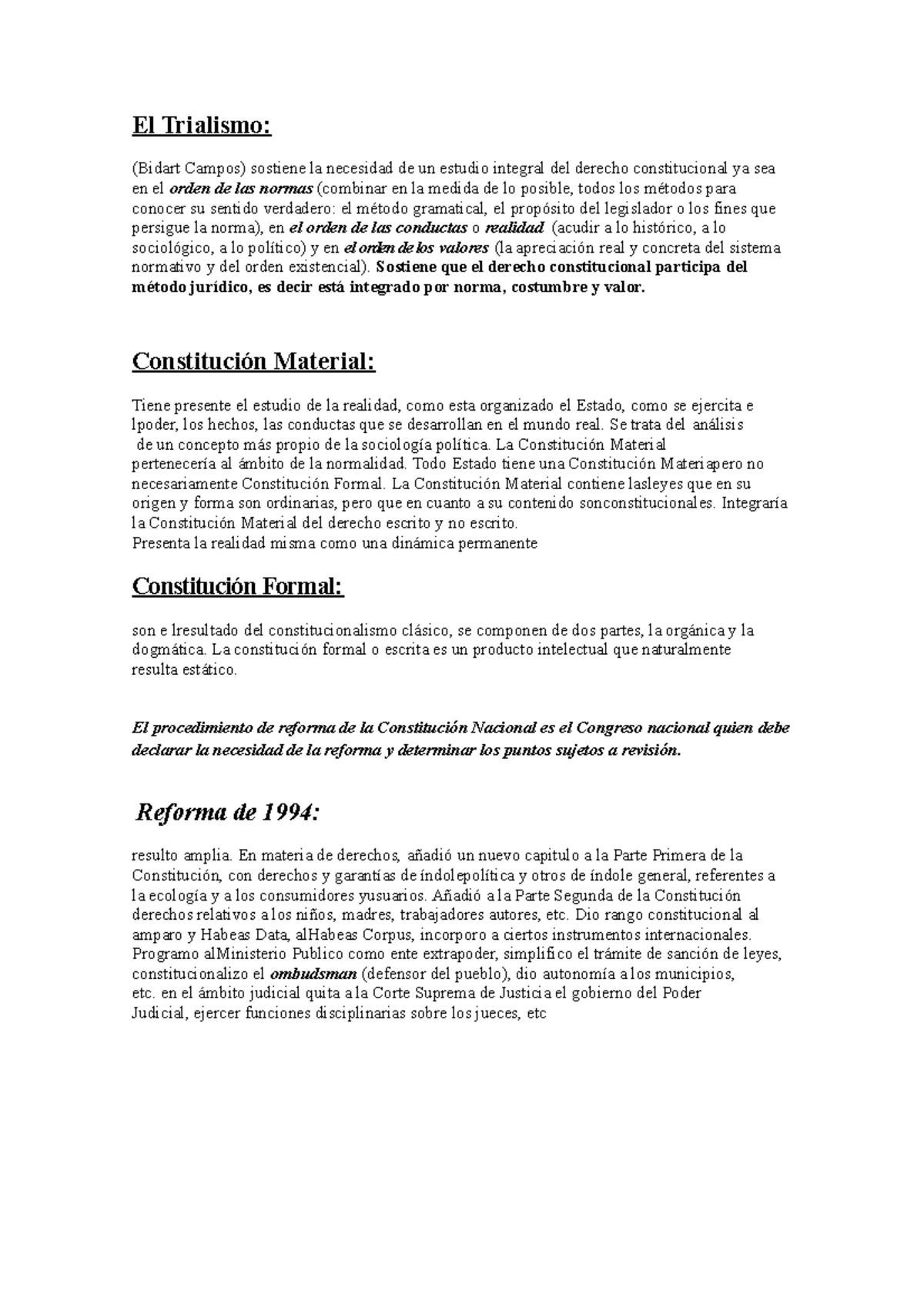 Derecho Constitucional 2do Parcial NG: Teorías y Derechos Fundamentales ...