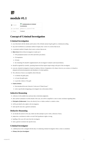 CDIN Module 1 - Special Crime Investigation - Special Crime ...