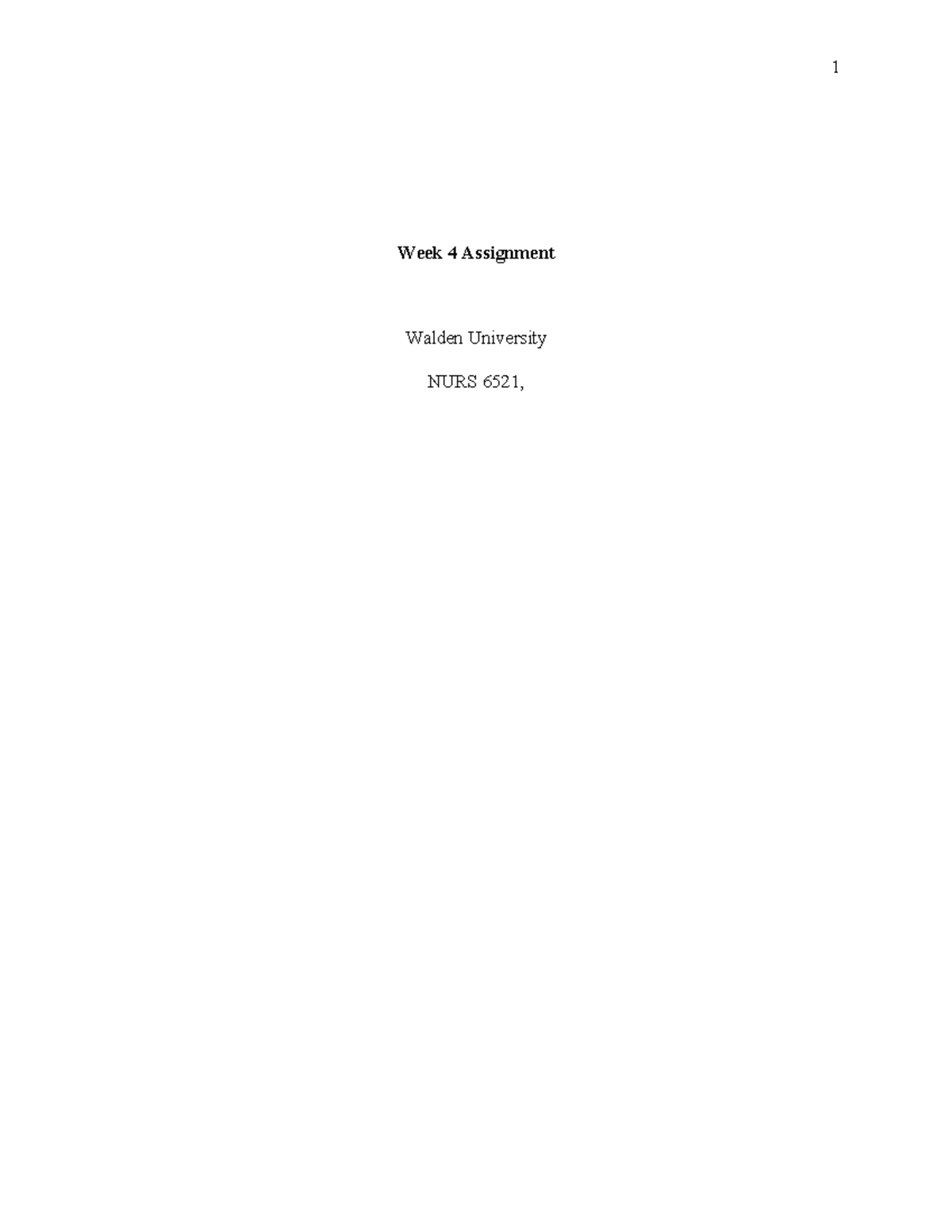 NURS 6521 Week 4 Assignment: Patient Case Studies and Management ...