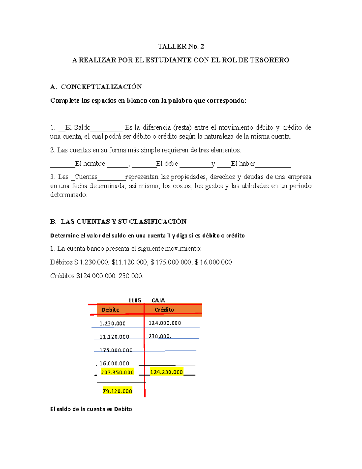 Rol tesorero-Janier Nieto - TALLER No. 2 A REALIZAR POR EL ESTUDIANTE ...