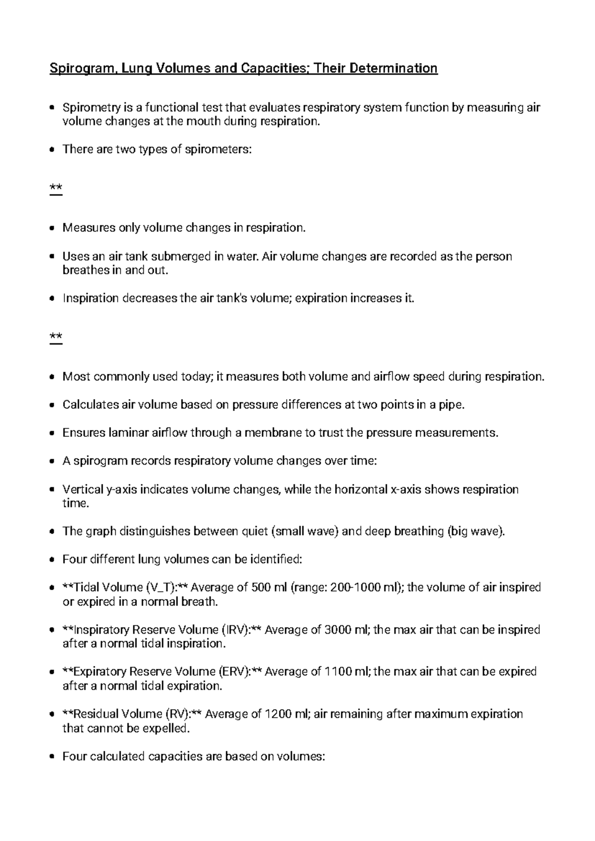 Spirogram and Lung Volumes: Understanding Spirometry in Physiology ...