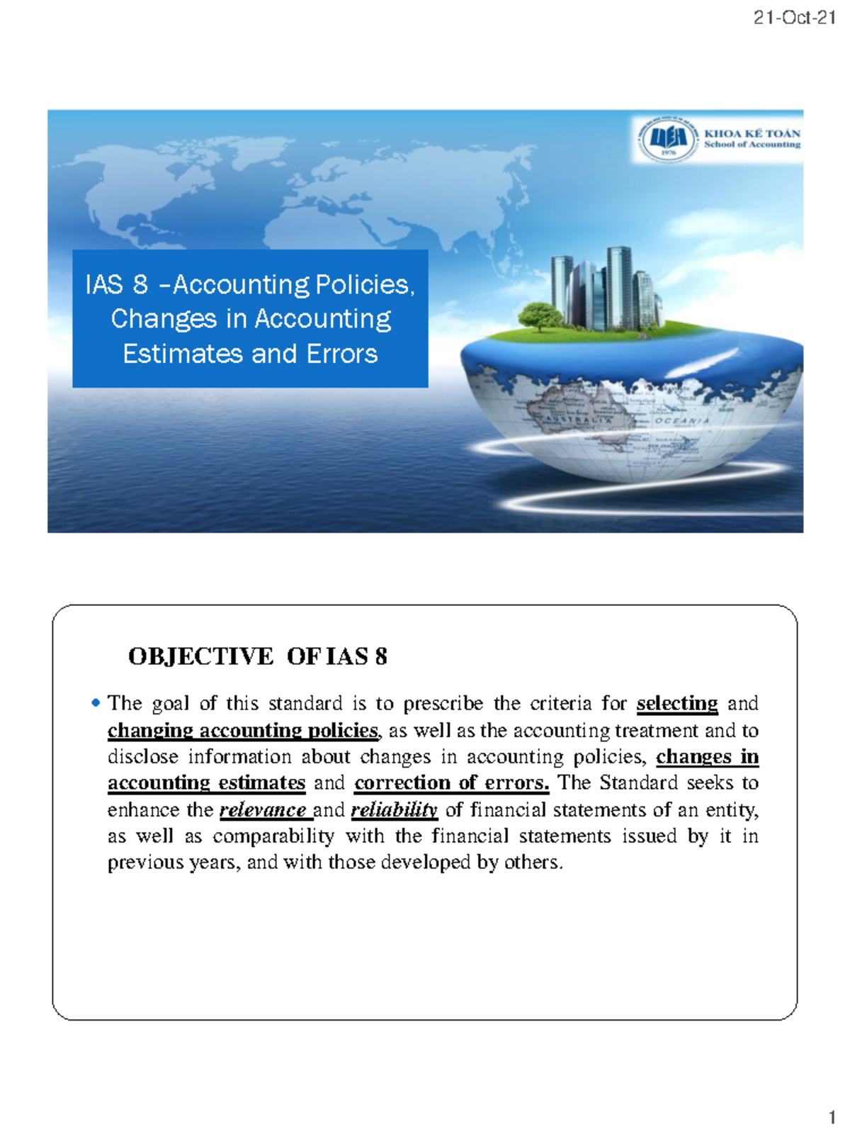 IAS 8: Accounting Policies, Estimates, and Error Corrections Guide ...