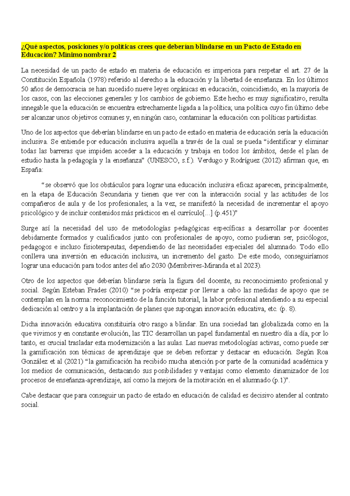 Ejercicio de Feedback: Intervención Educativa en Soc. y Familia - UAX ...