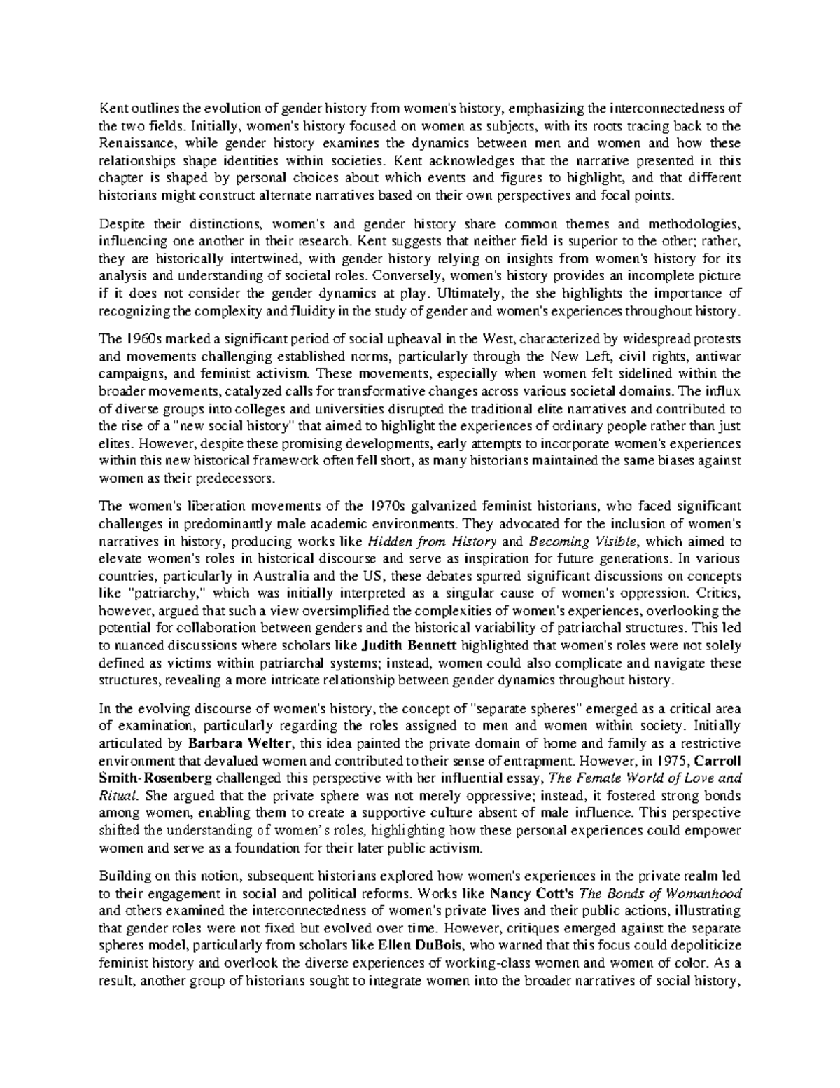 Evolution of Women's History and Gender Analysis: Key Dynamics and ...