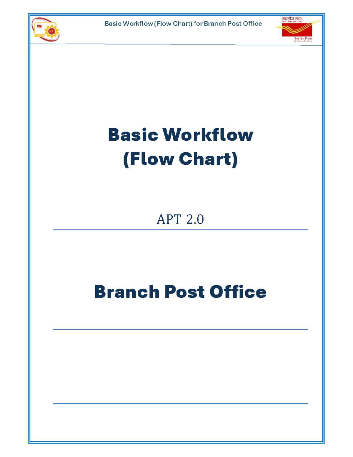 Branch Post Office Workflow APT 2.0 Ready Reckoner - Studocu