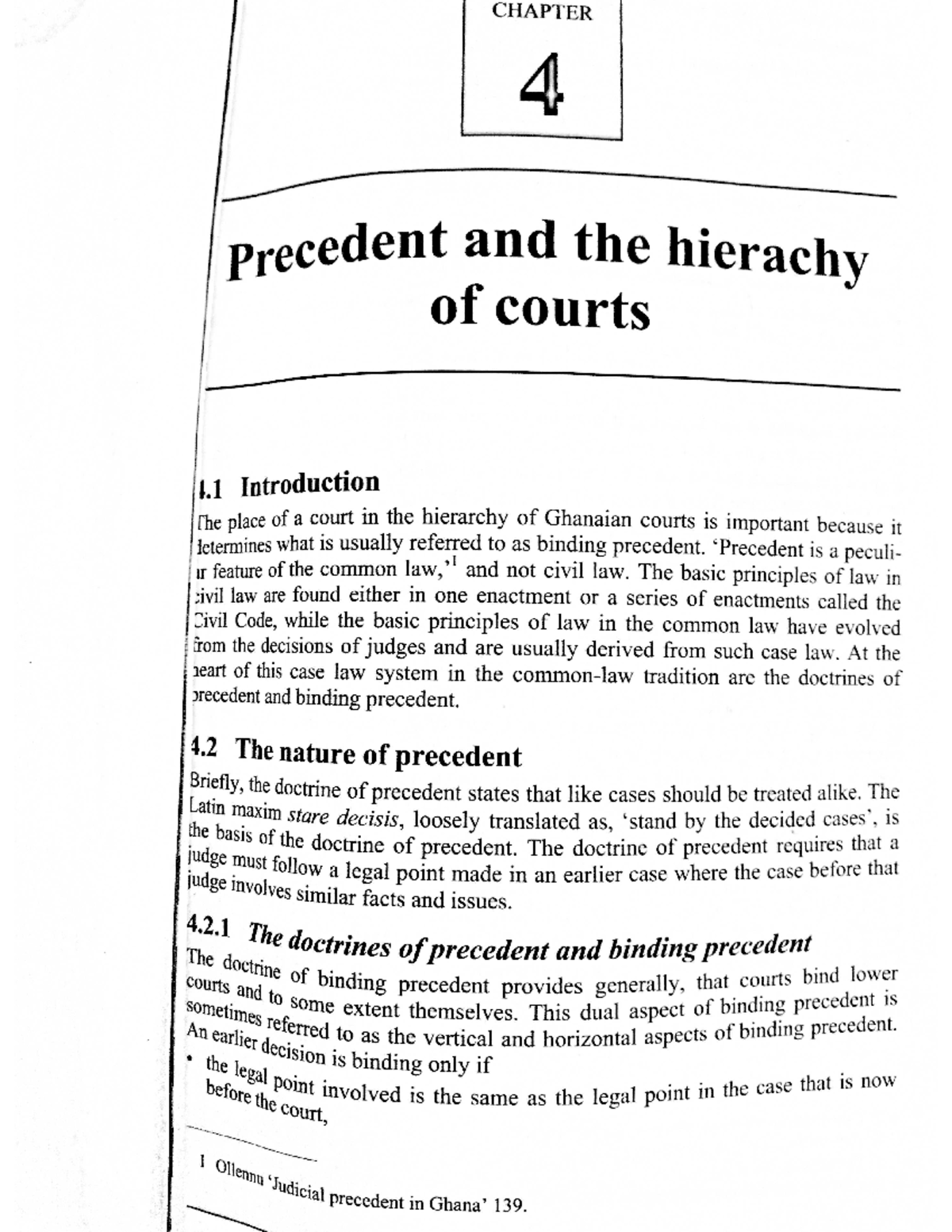 Ato Kwaw Precedent and the Hierarchy of Courts - Commercial Law 2 - Studocu