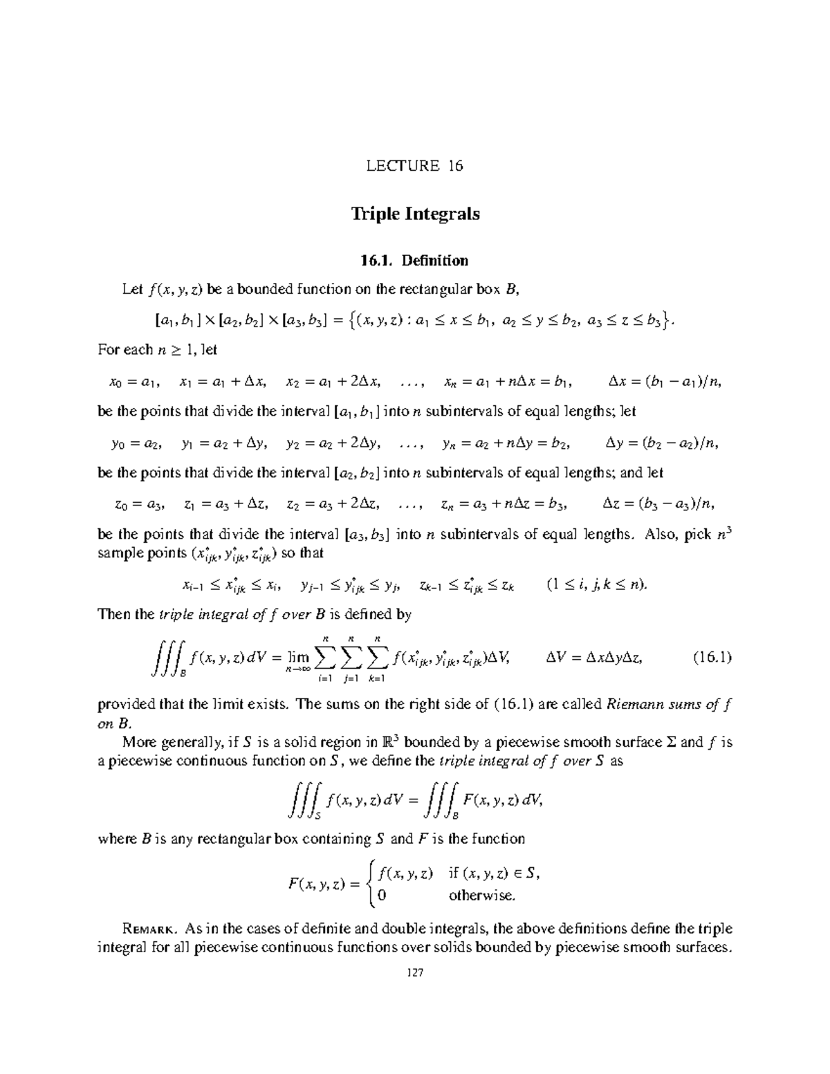 Kumchev-133-138 - Lecture Notes on Triple Integrals in 3D - Studocu