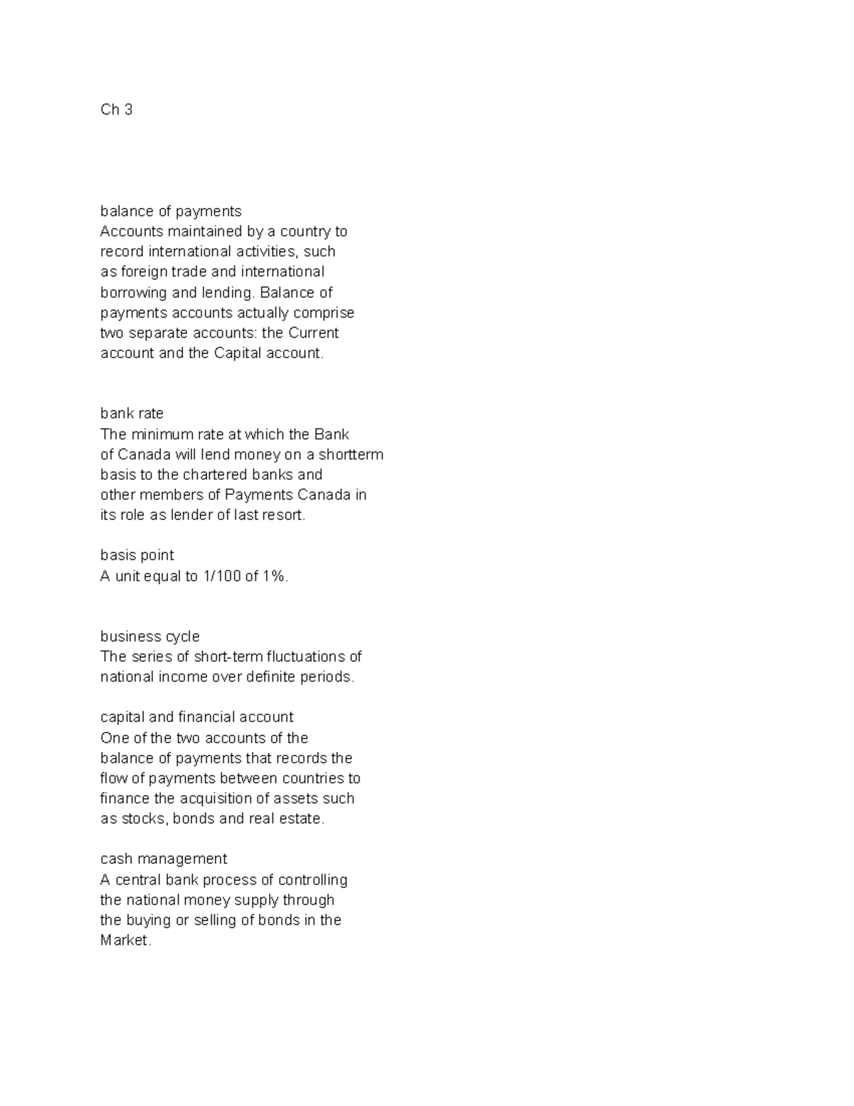 IFC 101: Chapter 2 Glossary of Financial Terms and Definitions - Studocu