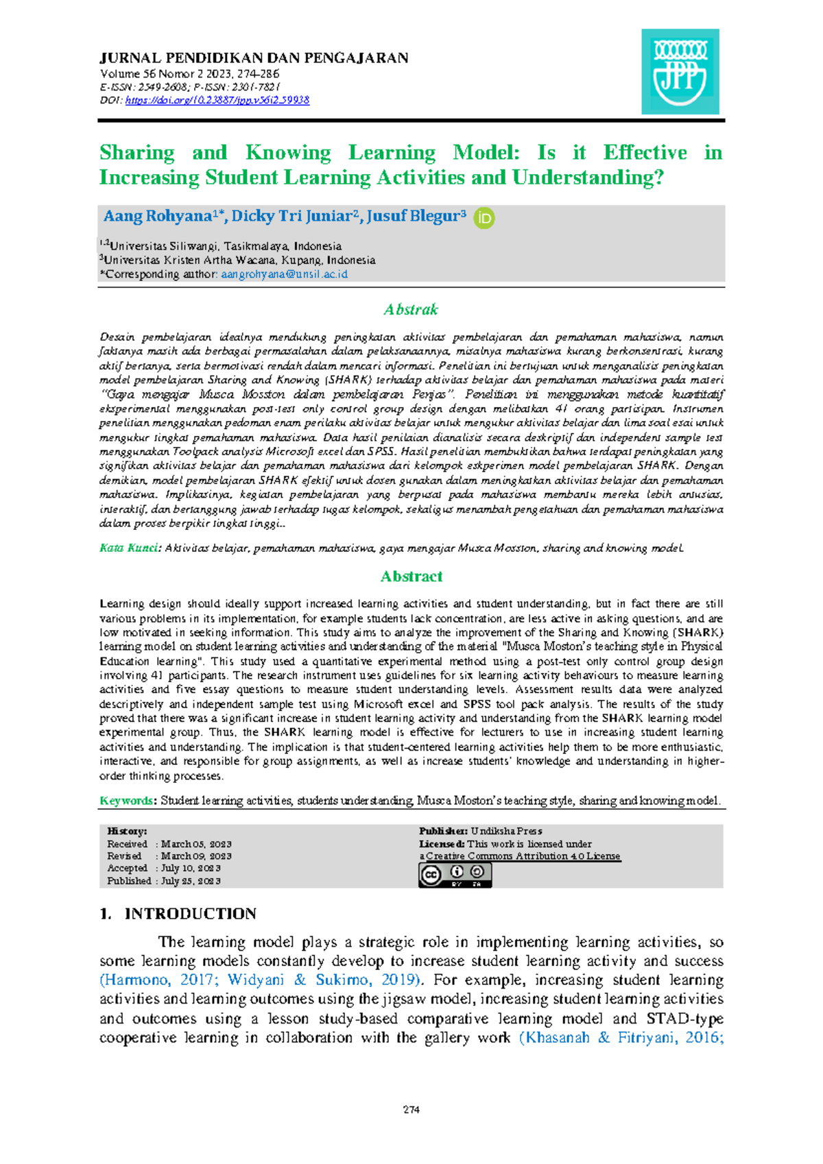 6.+JPP+VOL - Research study about teaching models - JURNAL PENDIDIKAN ...