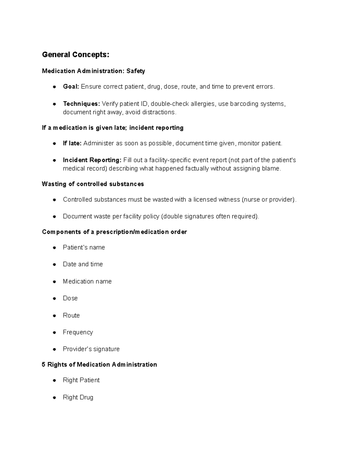 Pharmacology Final Exam Review Guide: Essentials of Medication ...