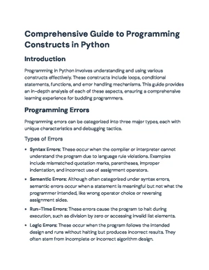 Python Programming - Study Notes & Assignments - Studocu