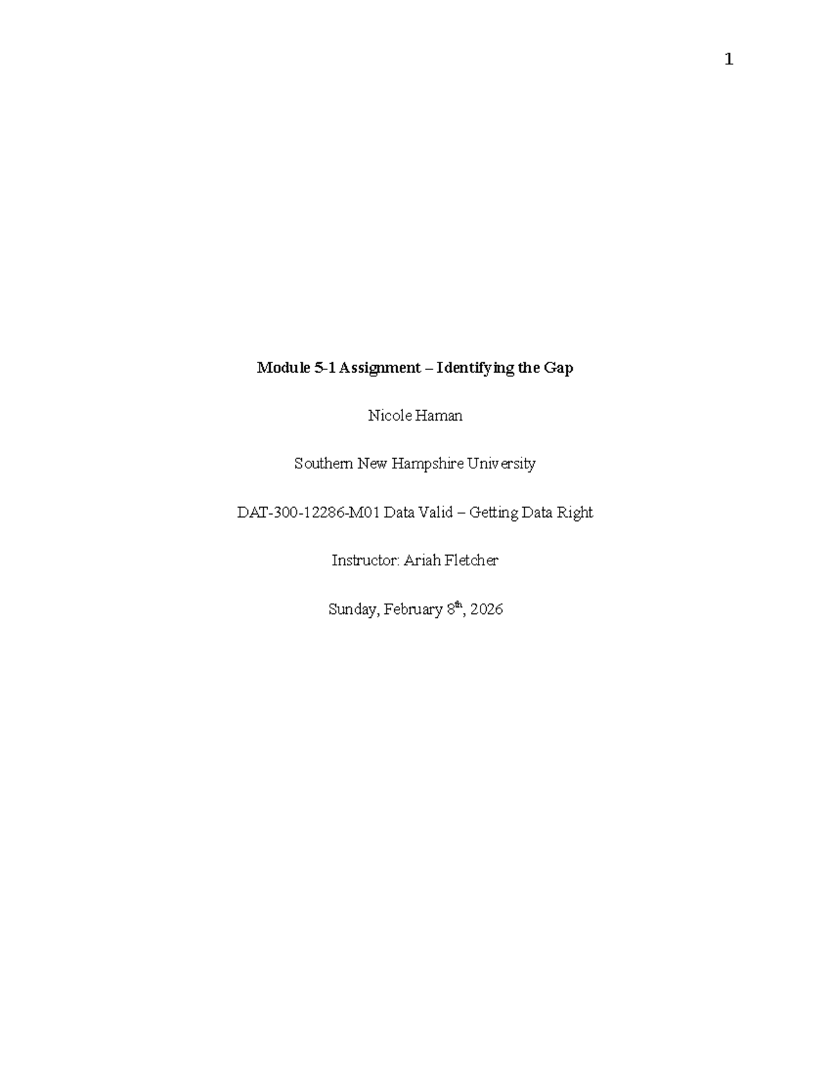 DAT-300 Module 5-1 Assignment: Identifying Data Gaps in Sales Analysis ...