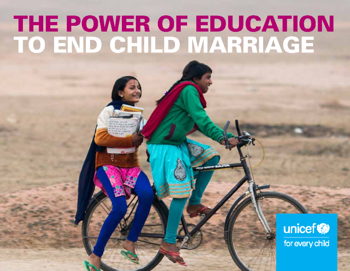 UNICEF Insights: The Role of Education in Ending Child Marriage - Studocu
