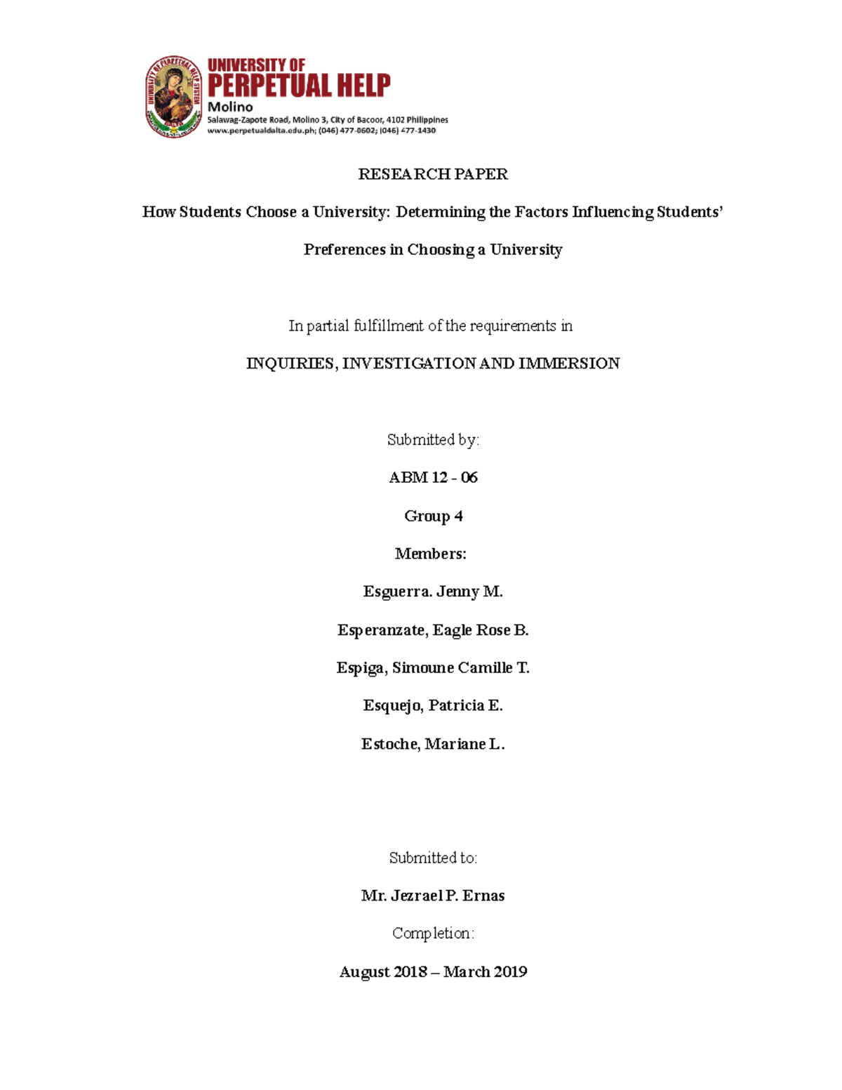 How Students Choose a University Determi - RESEARCH PAPER How Students ...