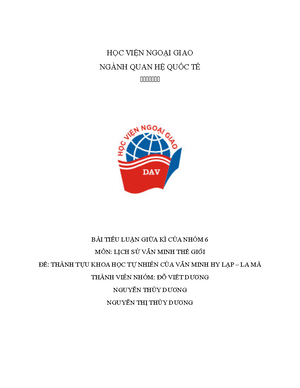 [Solved] Trnh by suy ngh v vai tr ca c nhn trong vic pht trin vn minh ...