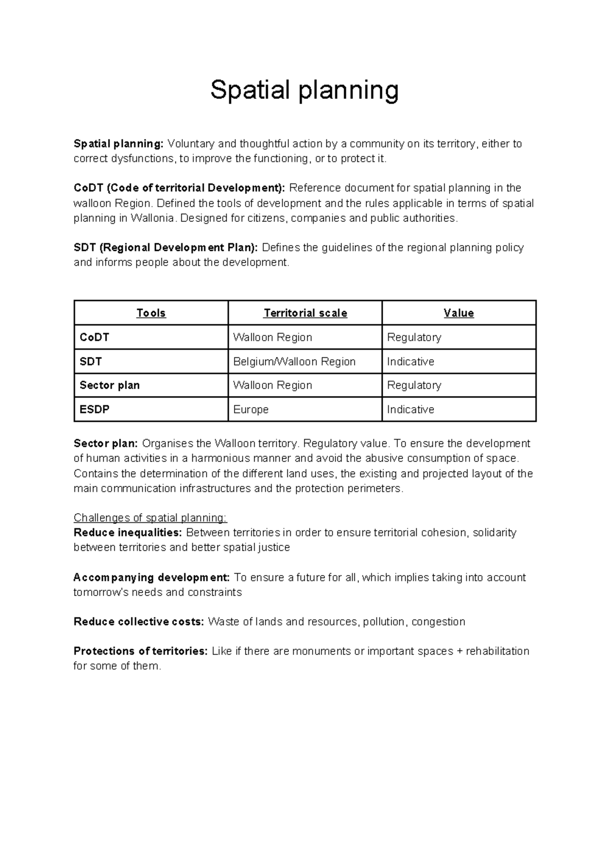 Spatial planning and mobility - Spatial planning Spatial planning ...