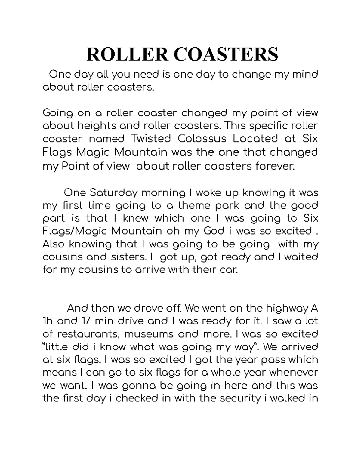 Roller Coasters - IDK - ROLLER COASTERS One day all you need is one day ...