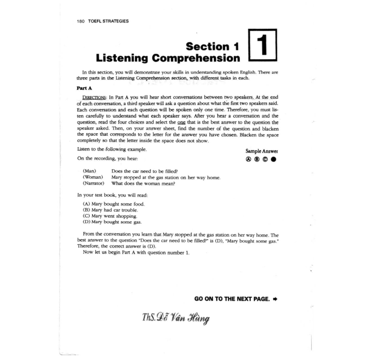 C1 Test 1 - TOEFL Listening Comprehension Strategies - Studocu